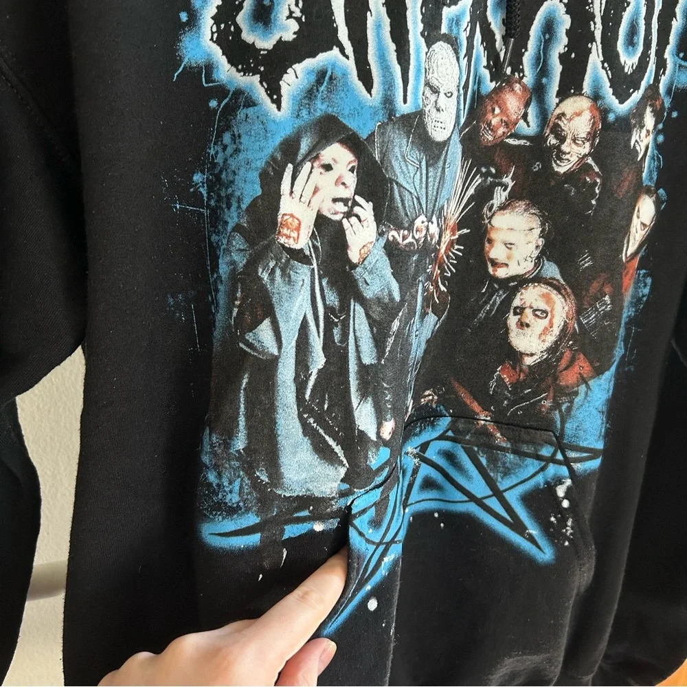 Slipknot 2021 tour hoodie with blue graphic - Picture 3 of 8